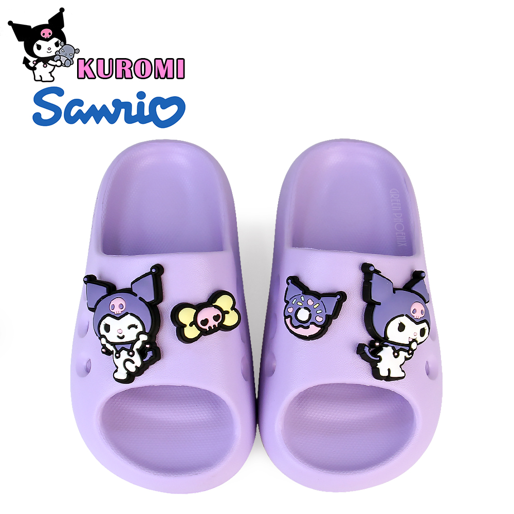 Hello Kitty KUROMI 酷洛米 兒童拖鞋 童鞋 防水拖鞋 雨鞋 洞洞鞋 室內外 輕量O-36901