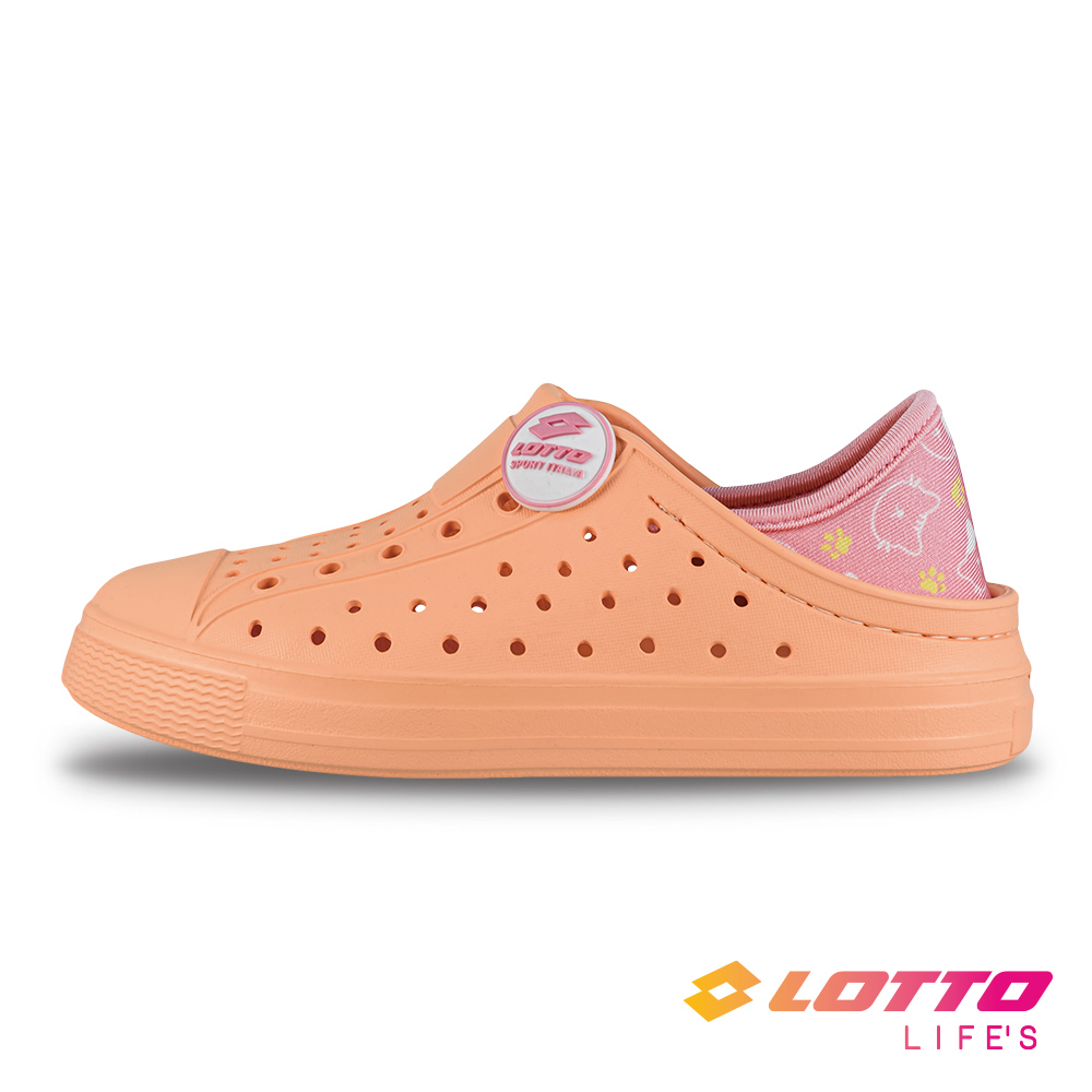 LOTTO 樂得 【LOTTO 義大利】童鞋 SICILY 輕量洞洞鞋(粉橘)