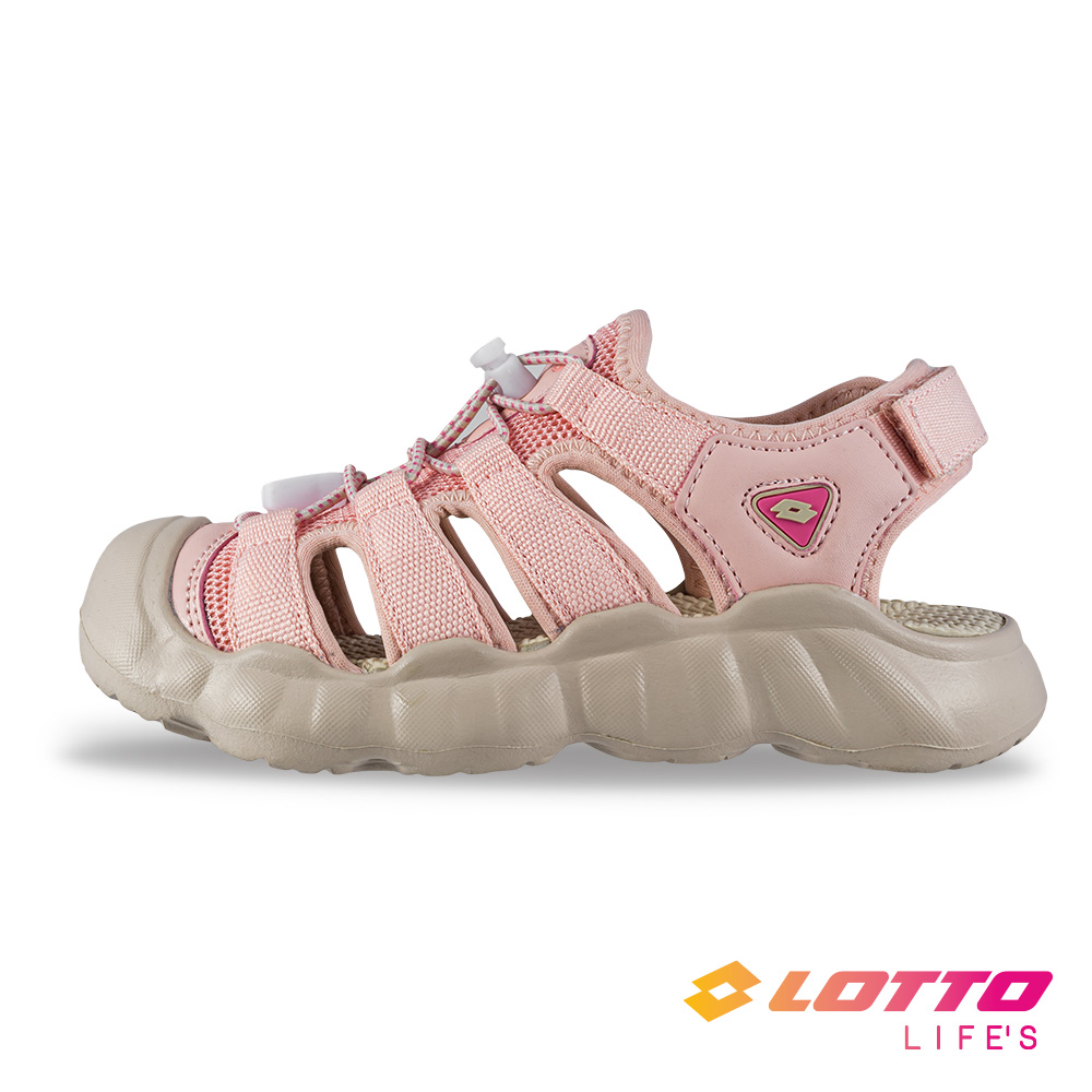 LOTTO 樂得 【LOTTO 義大利】童鞋 蛙王2 護趾涼鞋(粉)