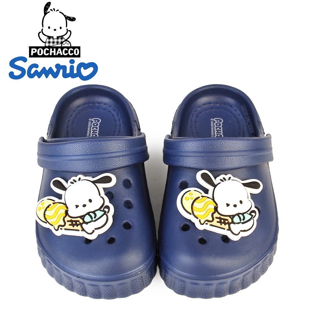 Hello Kitty POCHACCO 帕恰狗 童鞋 洞洞鞋 雨鞋 布希鞋 涼拖鞋 防水 輕量 厚底O-36928