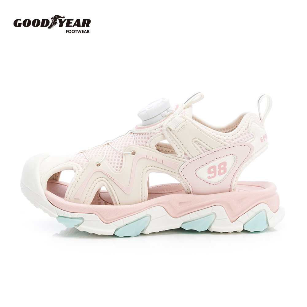 Goodyear 固特異 扣護趾運動涼鞋/童 護趾 軟Q 舒適 粉(旋轉探險GAKS68913)
