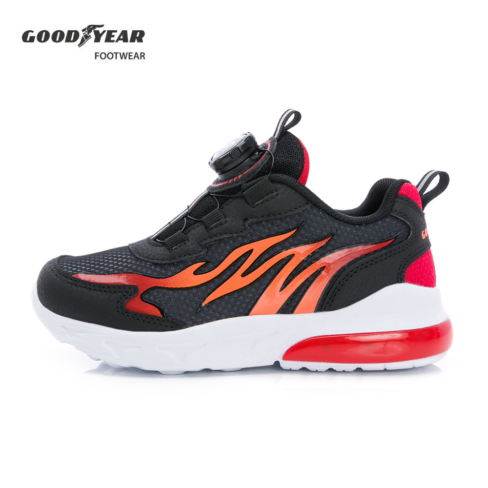 Goodyear 固特異 閃耀酷跑 童款旋轉扣電燈運動鞋 黑/ GAKR48710