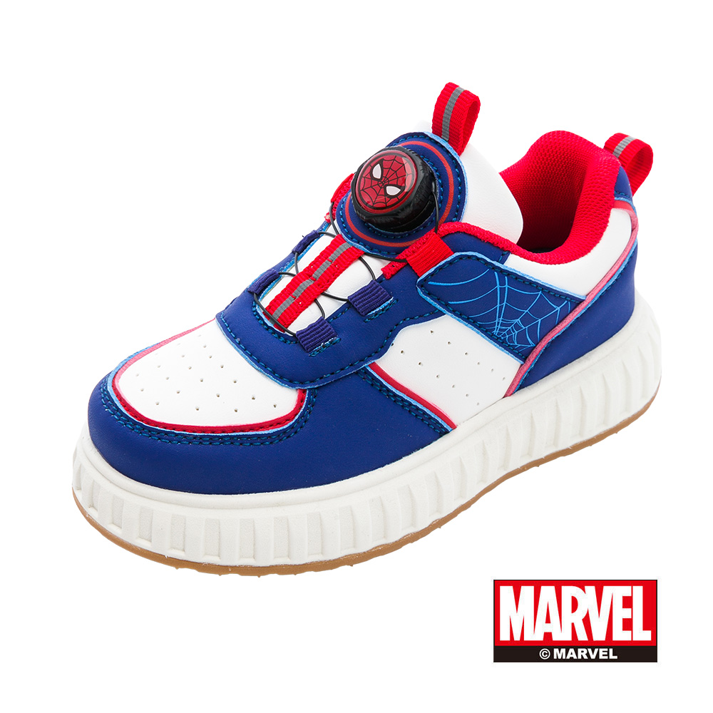 Marvel 漫威 蜘蛛人 童鞋輕量旋轉扣休閒鞋 藍白 / MNKB55206