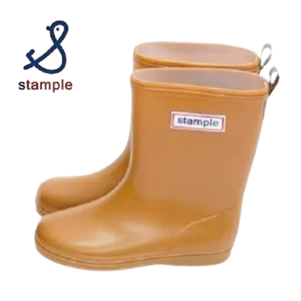 stample 日本製 兒童雨鞋-駱駝色