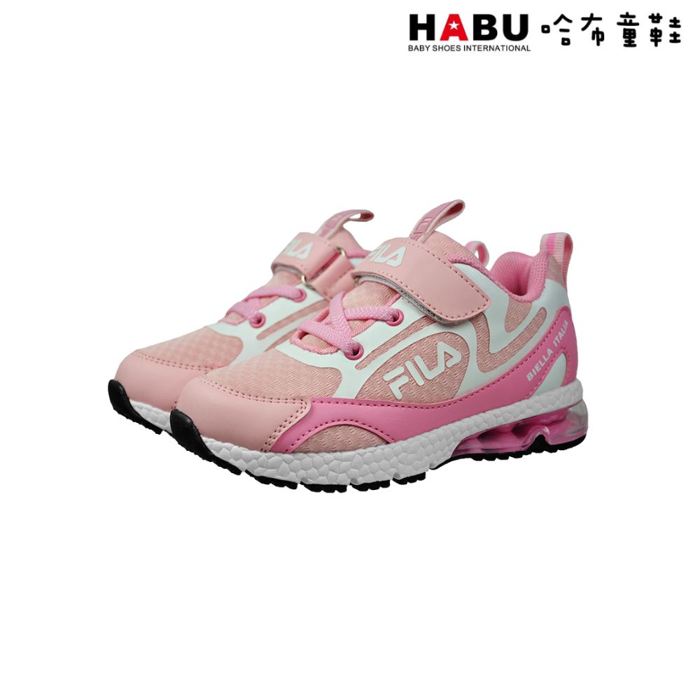 HABU 哈布童鞋 FILA KIDS 斐樂 中童 大童 魔鬼氈 氣墊 運動鞋 休閒鞋  2-J832Y-521