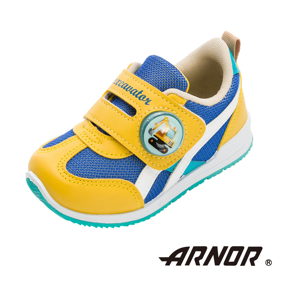 ARNOR 阿諾 交通世界 童鞋 童電燈運動鞋 黃藍/ASKX50404