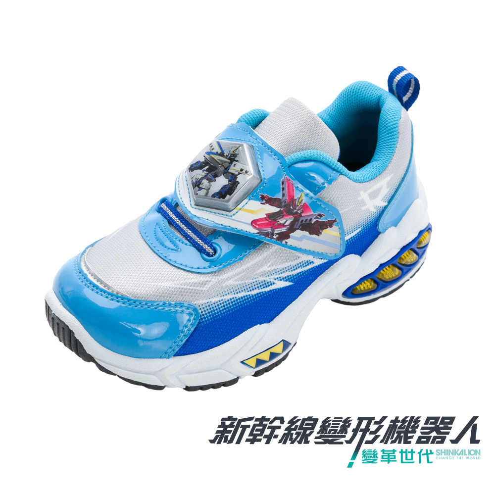 新幹線變形機器人 童鞋 電燈運動鞋 藍銀/SHKX57356