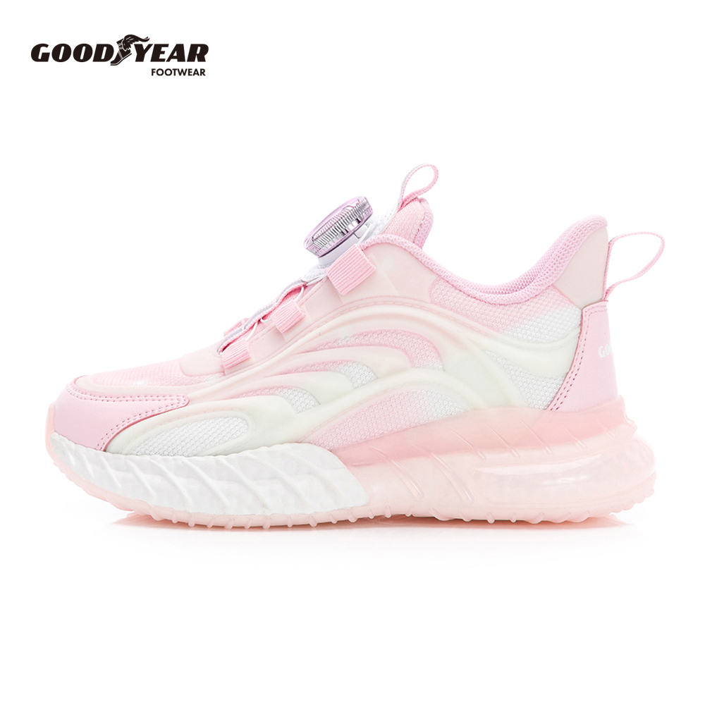 Goodyear 固特異 夜行頑童 童款旋轉扣緩震運動鞋 粉 / GAKR58523