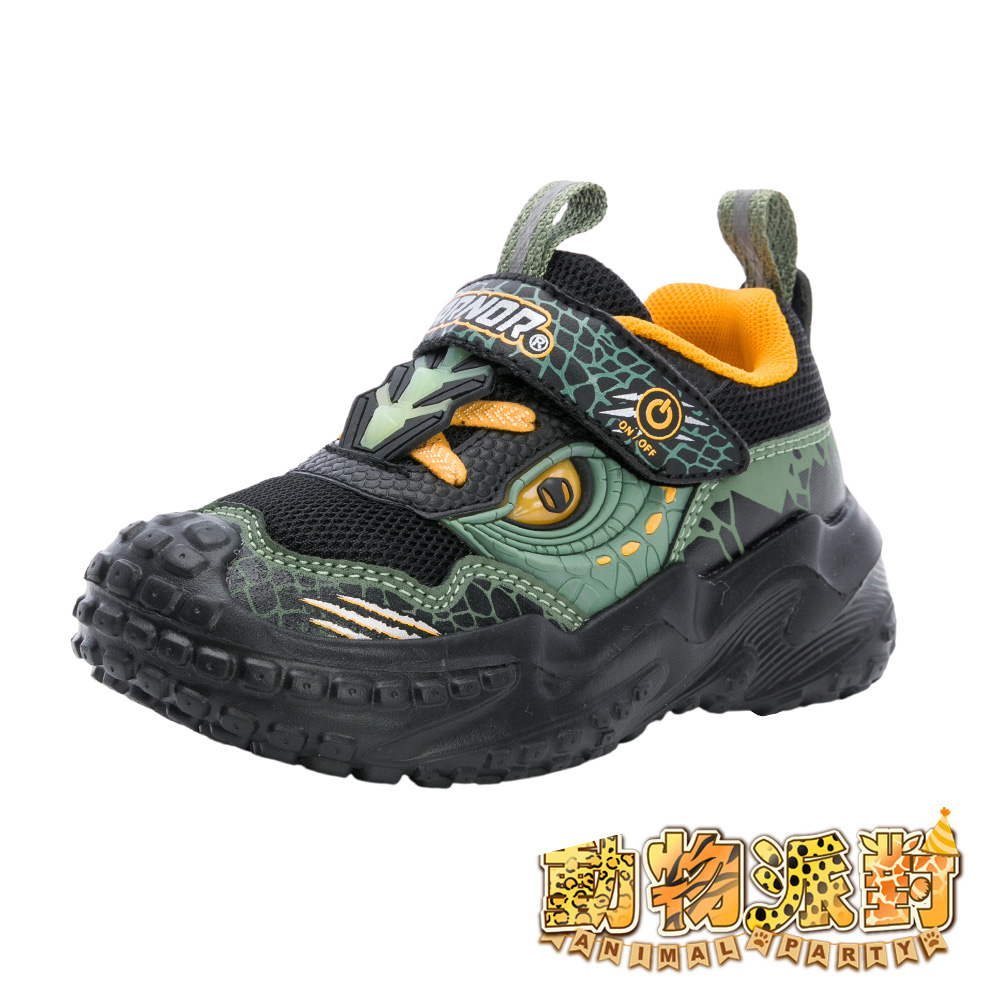 ARNOR 阿諾 動物派對 童鞋 輕量電燈運動鞋 綠/ ASKX50145