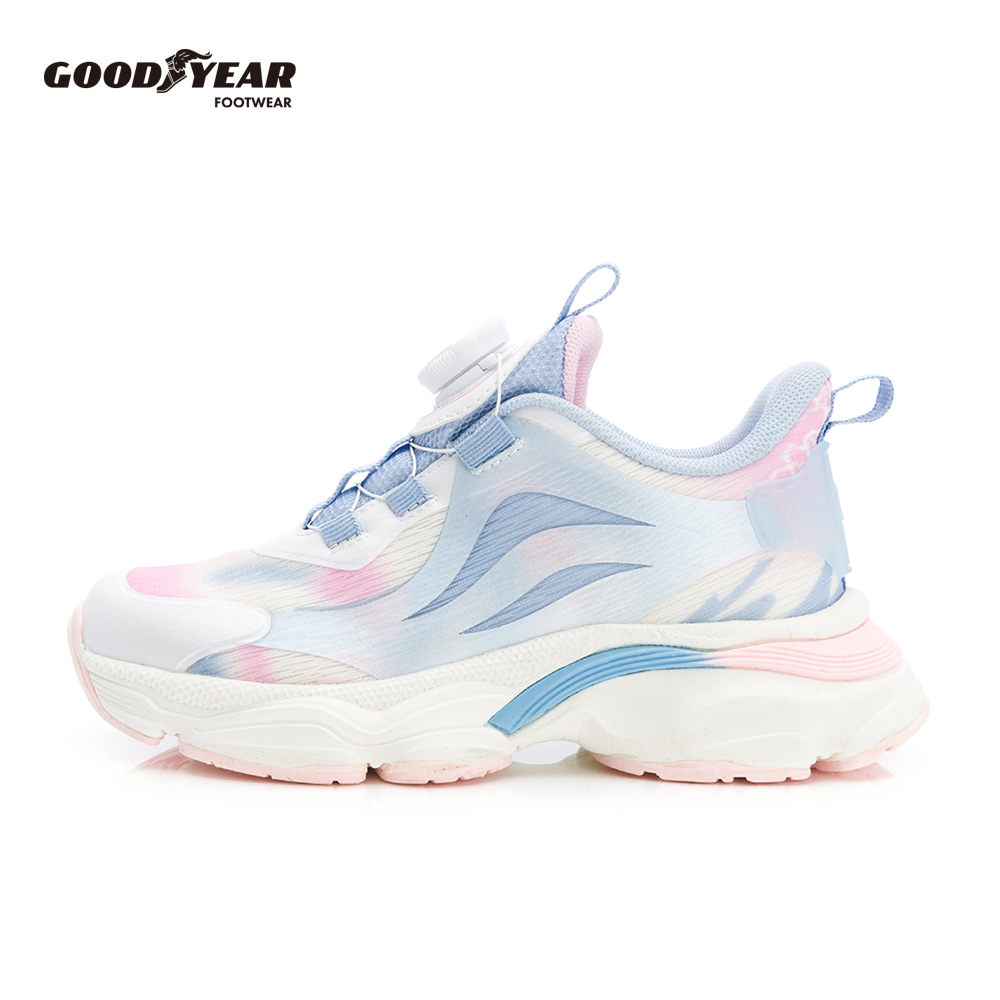 Goodyear 固特異 幻彩星願 童款旋轉扣緩震運動鞋 粉藍 / GAKR68416