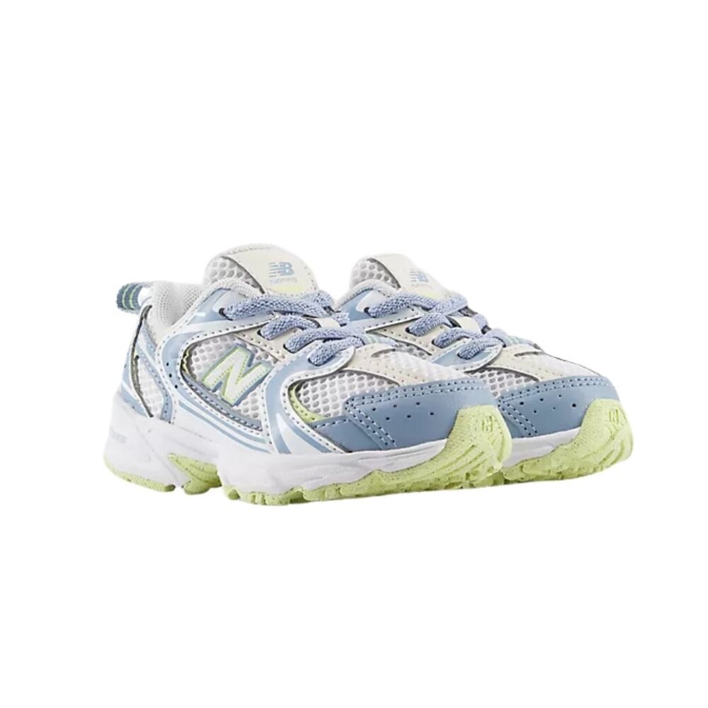 HABU 哈布童鞋 NEW BALANCE 紐巴倫 530系列 BUNGEE 復古 小童 中童 慢跑鞋 運動鞋 寬楦 藍銀 I53068I