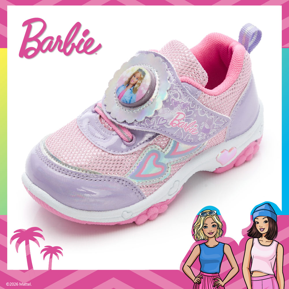 Barbie 芭比 童鞋 電燈運動鞋 紫粉 / BAKX66107