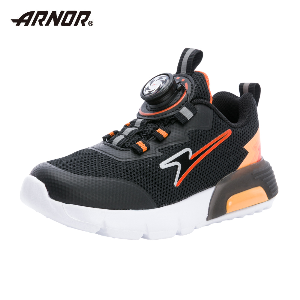 ARNOR 阿諾 童電燈旋轉扣運動鞋 暗夜桔/ARKR68010