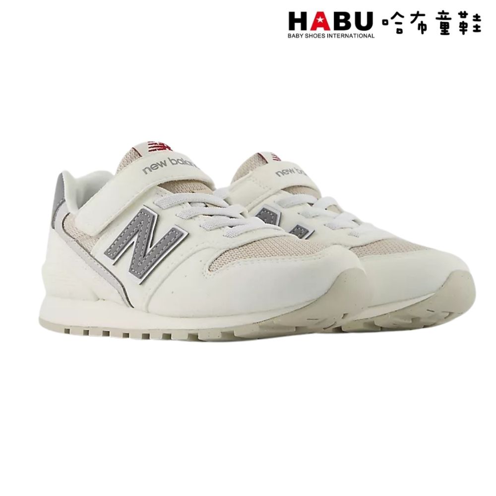 HABU 哈布童鞋 NEW BALANCE 紐巴倫 996 V3 慢跑鞋 運動鞋 休閒鞋 中童 彈力鞋帶 米 Y9961CG