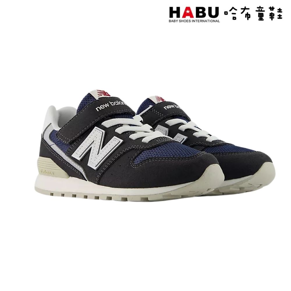 HABU 哈布童鞋 NEW BALANCE 紐巴倫 996 V3 慢跑鞋 運動鞋 休閒鞋 中童 彈力鞋帶 水泥黑 Y9963HX