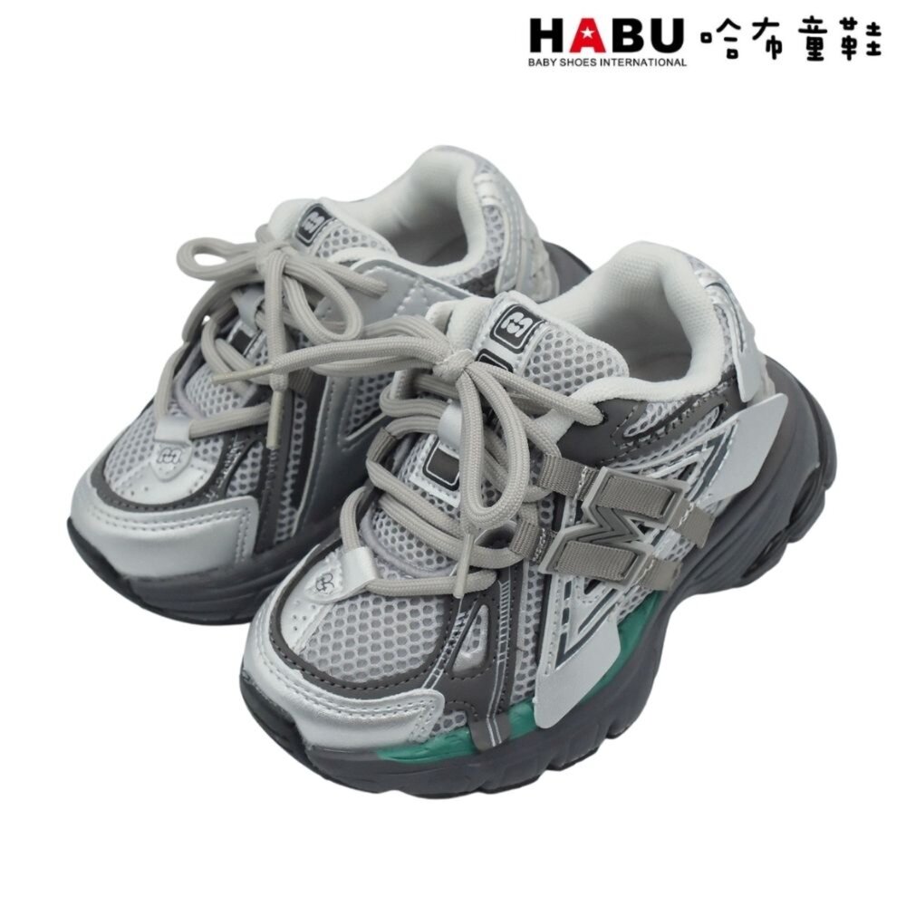 HABU 哈布童鞋 復古 厚底 解構鞋 拼接邊條 經典仿舊 老爹鞋 透氣 休閒鞋  3260-SV