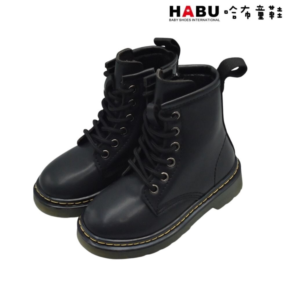 HABU 哈布童鞋 HABU 哈布童鞋 經典馬丁靴 兒童馬丁靴 ZF01B-BK/ZF01W-BK/7050-BK/7050W-BK