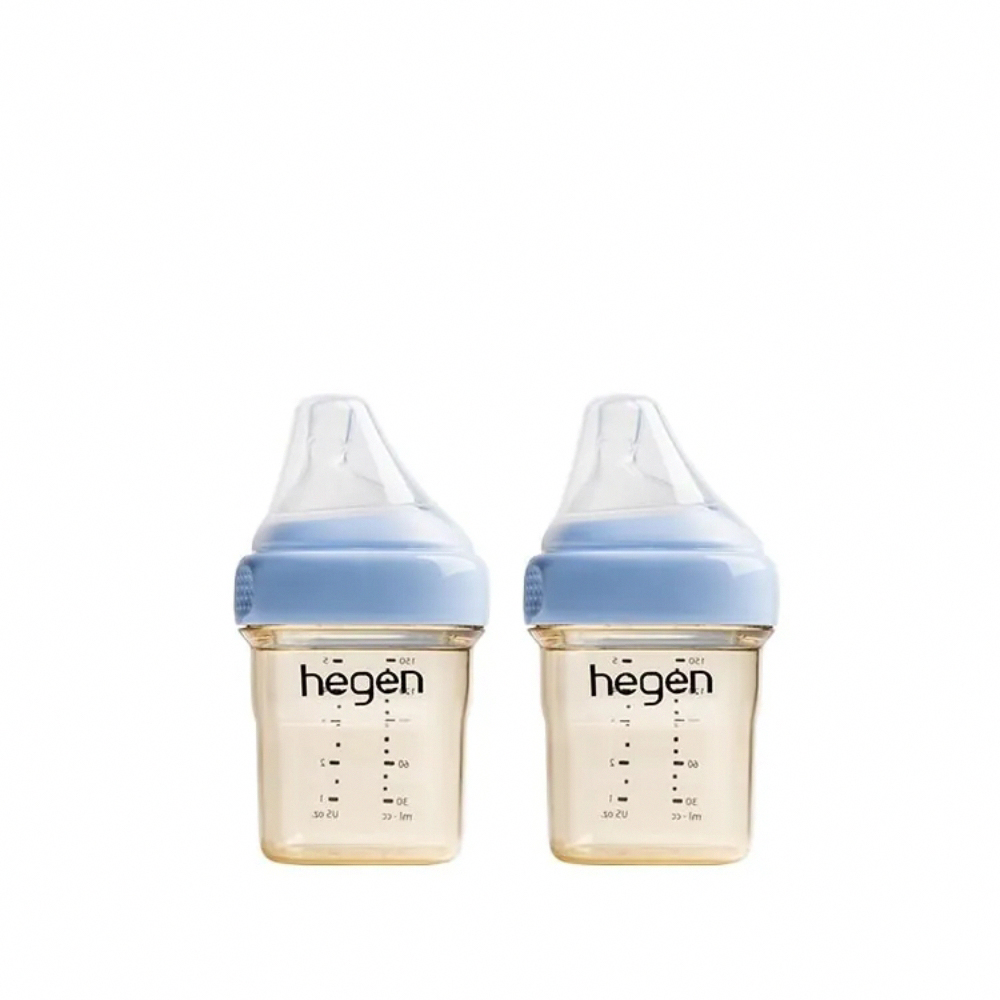 Hegen 金色奇蹟PPSU多功能方圓型寬口奶瓶 150ml 雙瓶組