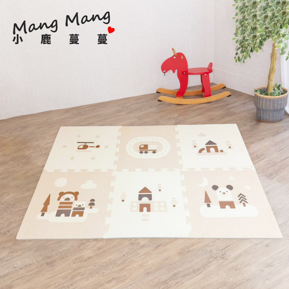 Mang Mang 小鹿蔓蔓 拼圖XPE遊戲地墊(6片入)-熊熊城市