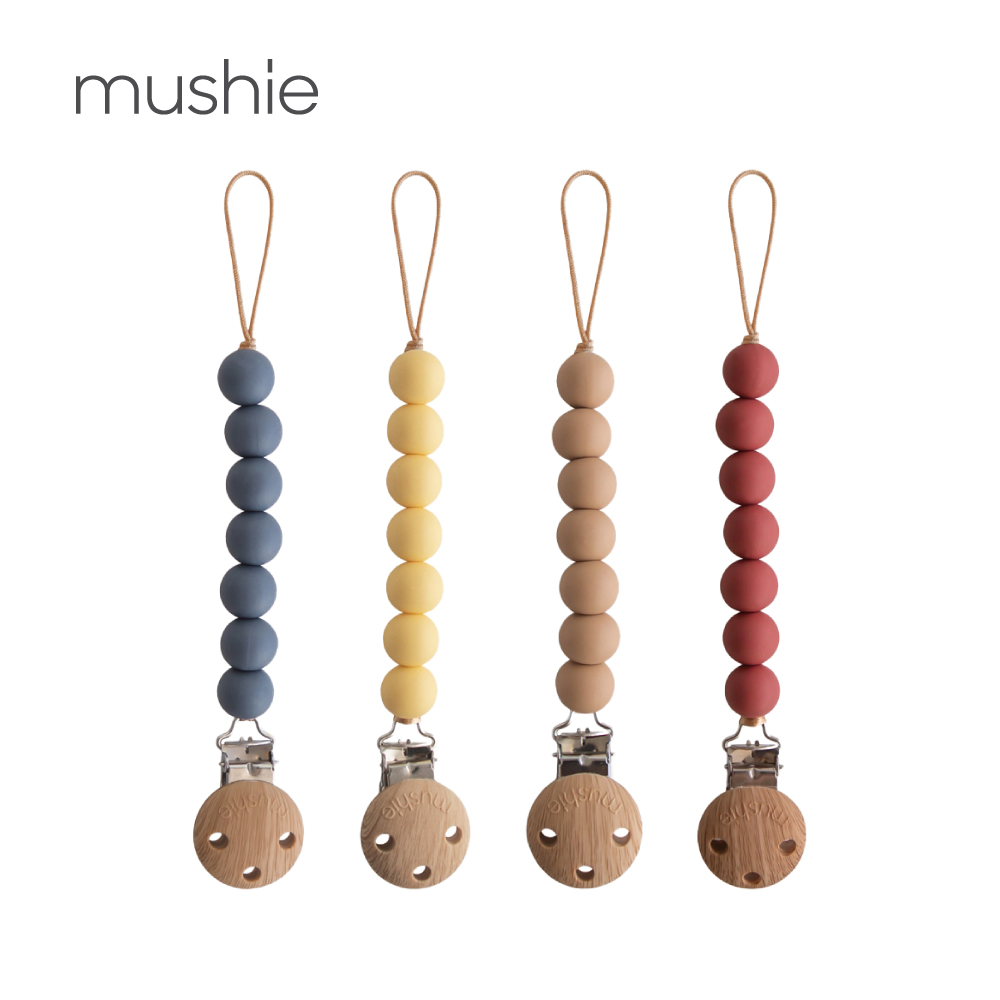 Mushie 矽膠Halo安撫奶嘴夾