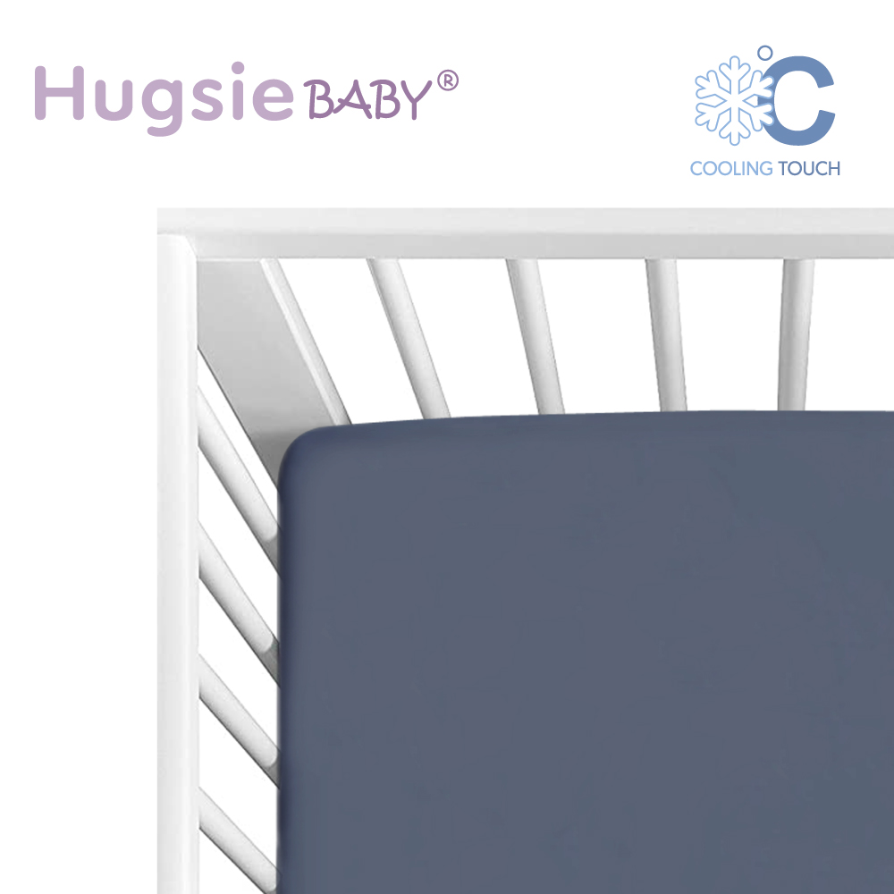 HUGSIE 好喜 HugsieBABY涼感銀河灰嬰兒床單 70X130 嬰兒床包