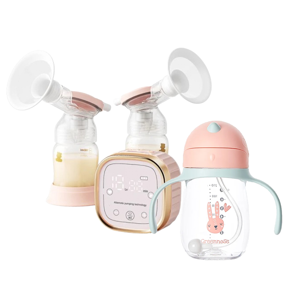 SnowBear 韓國小白熊 智柔 超靜音 雙邊震吸催乳按摩 無線電動吸乳機 (充電型集乳器)