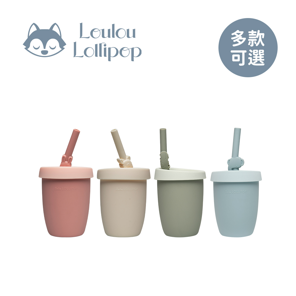 louloulollipop 動物造型 兒童矽膠吸管杯 - 多款可選
