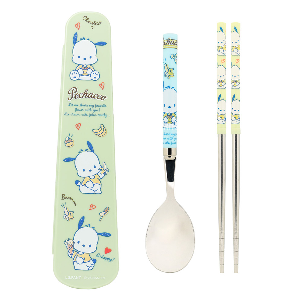 Sanrio 三麗鷗 韓國Lilfant 帕洽狗 環保餐具3件組