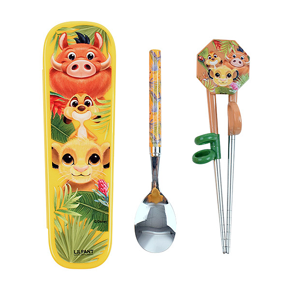 Disney 迪士尼 韓國Lilfant 獅子王 學習餐具3件組