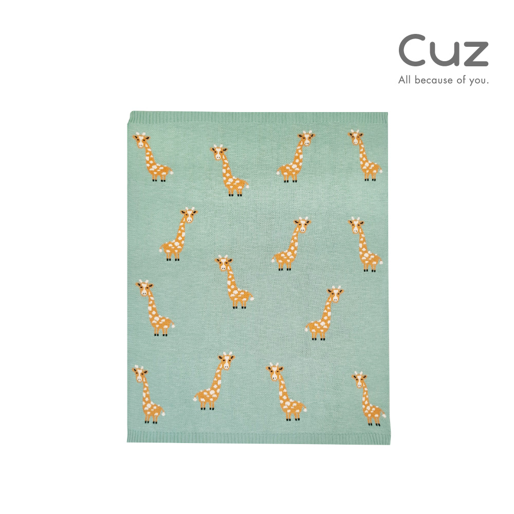 Cuz 印度有機棉織毯-遠挑長頸鹿