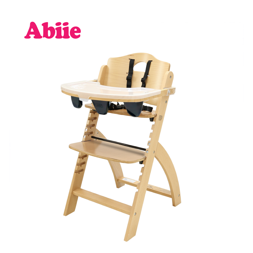 Abiie Beyond Junior TYK成長型高腳餐椅(原木色) 含椅墊(椅墊七色可選)