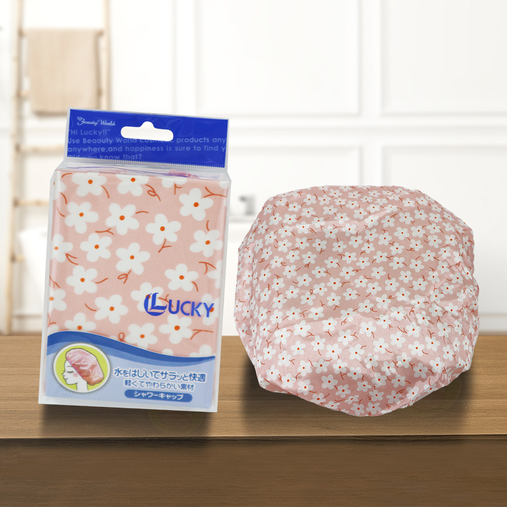 一品川流 日本製花卉浴帽-2入