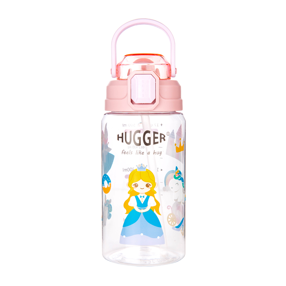 Hugger 彈蓋吸管水壺 550ml 亮麗公主