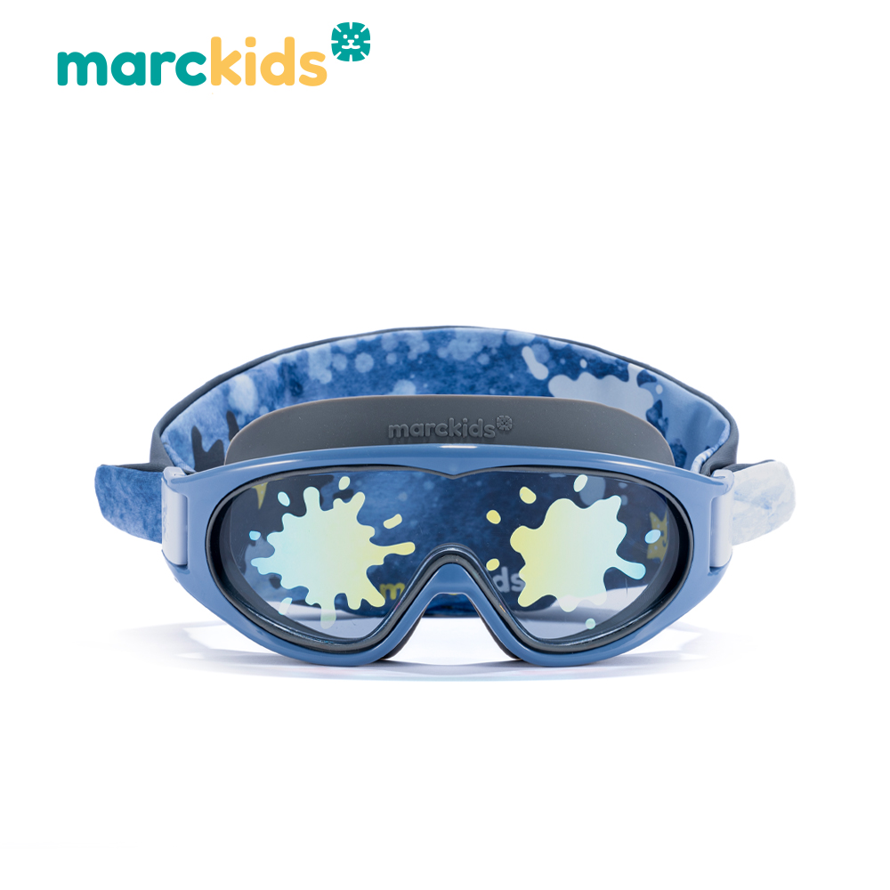 MARCUS & MARCUS Marckids兒童頭帶式造型大框泳鏡-深海章魚