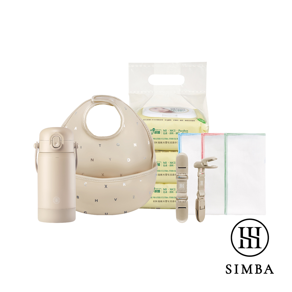 Simba 小獅王辛巴 開學成長學習組-不鏽鋼保溫瓶(手提吸管330ml)