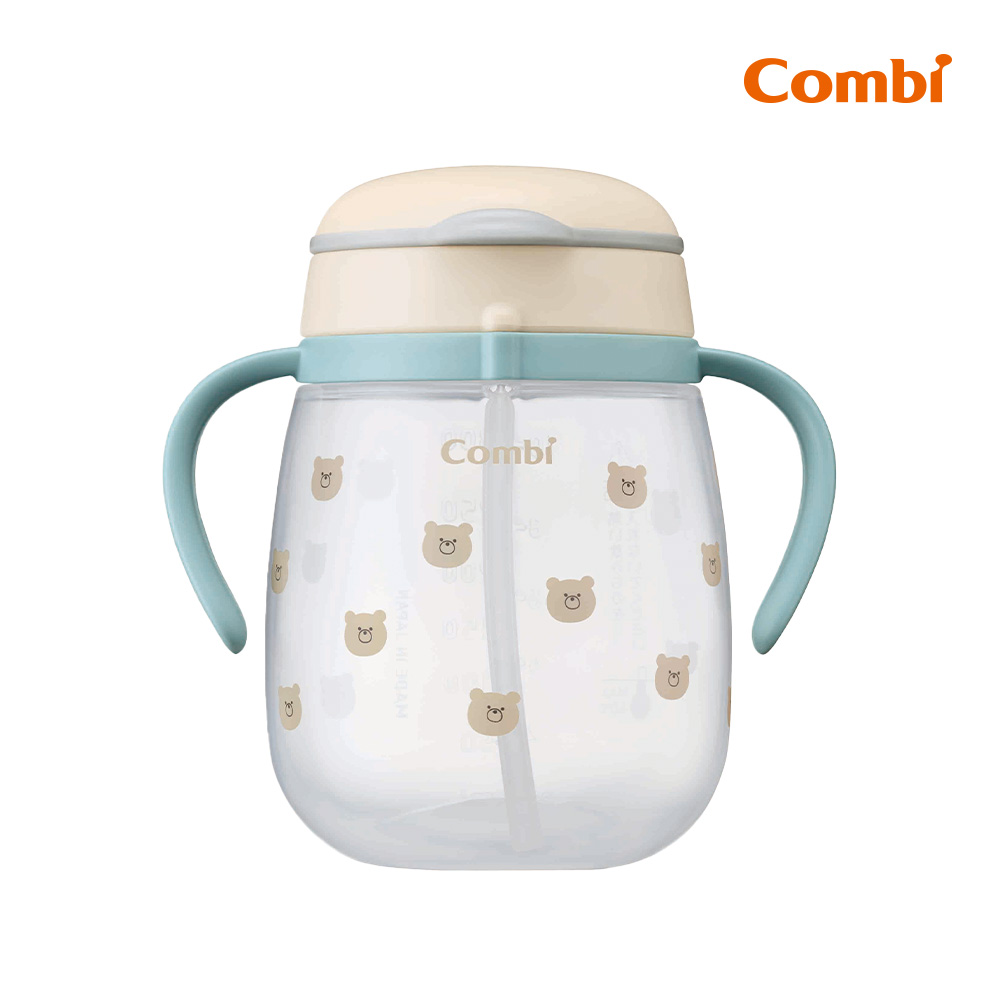 Combi LakuMug樂可杯第三階段吸管杯340ml (小棕熊/鬱金香/藍莓)