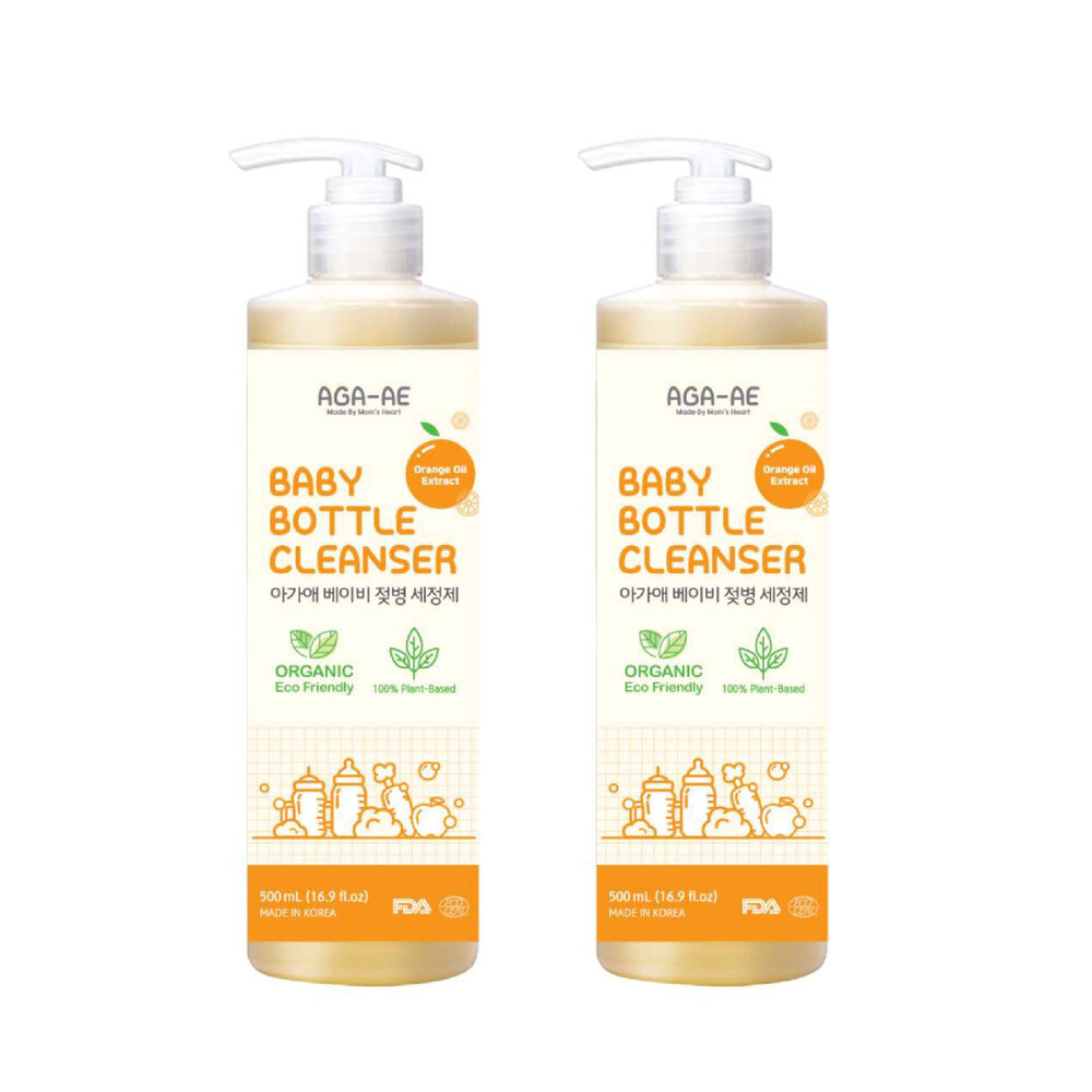 韓國 AGA 嬰兒奶瓶蔬果清潔劑 500ml 2入組
