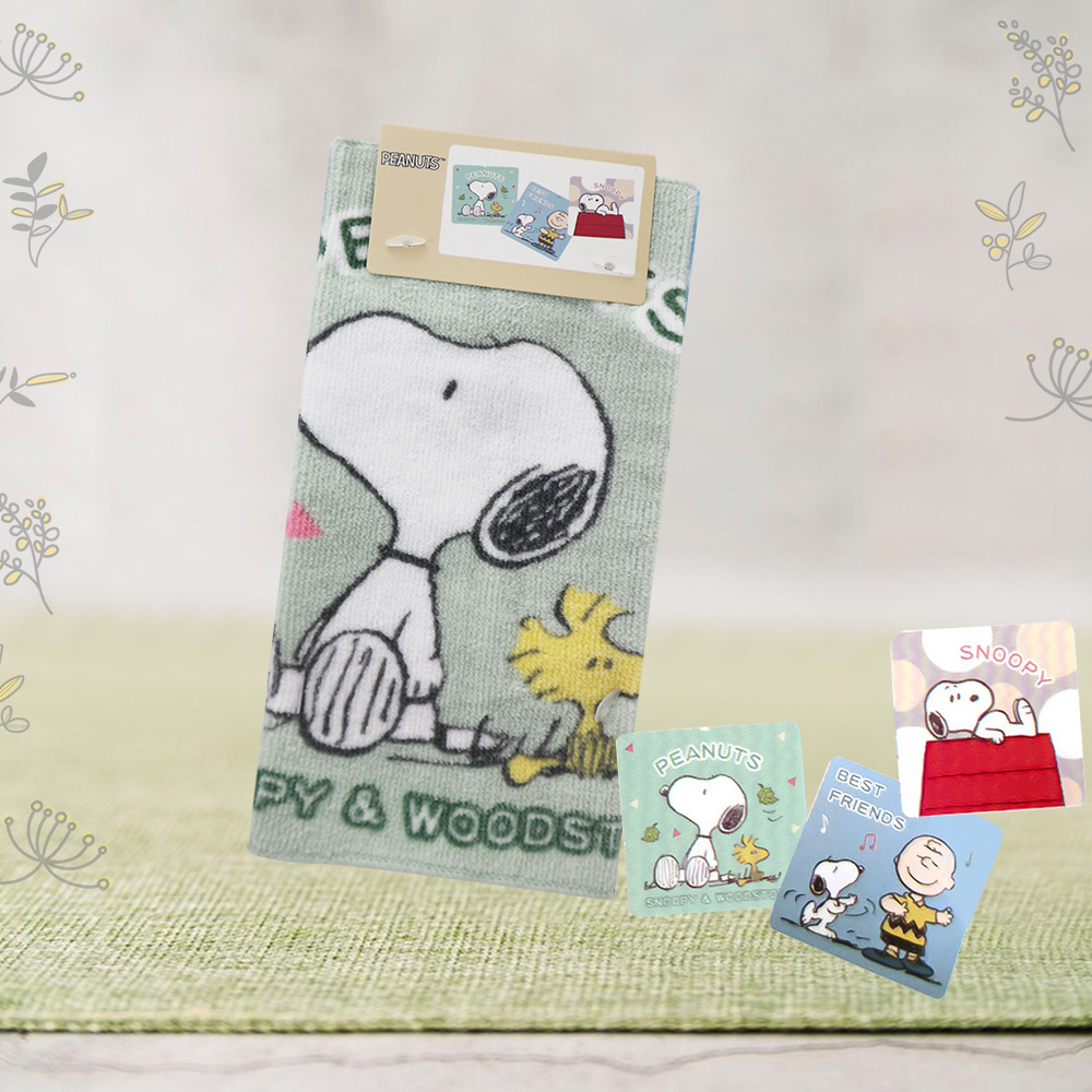 一品川流 SNOOPY 史努比小方巾-20x20cm-3條入x2組 (100%純棉)