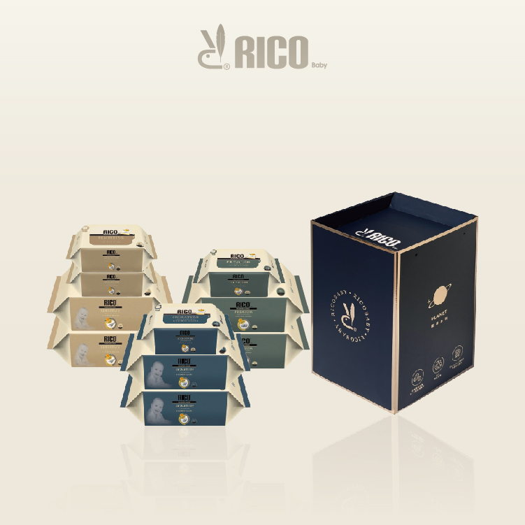 RICO baby 金盞花有機天然特厚濕紙巾禮盒組