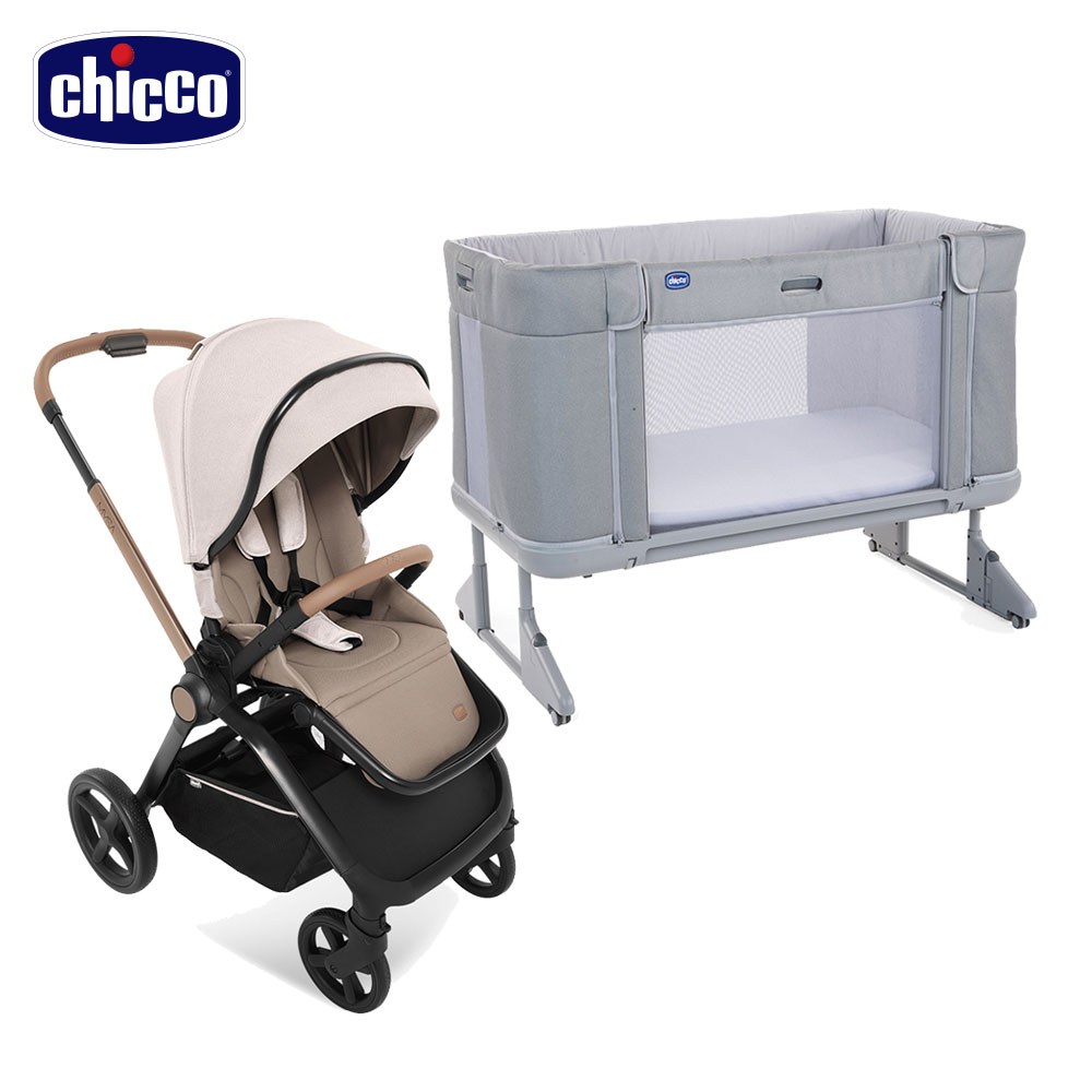 chicco Mysa時尚手推車+Next2Me Forever多功能成長安撫嬰兒床邊床-多色