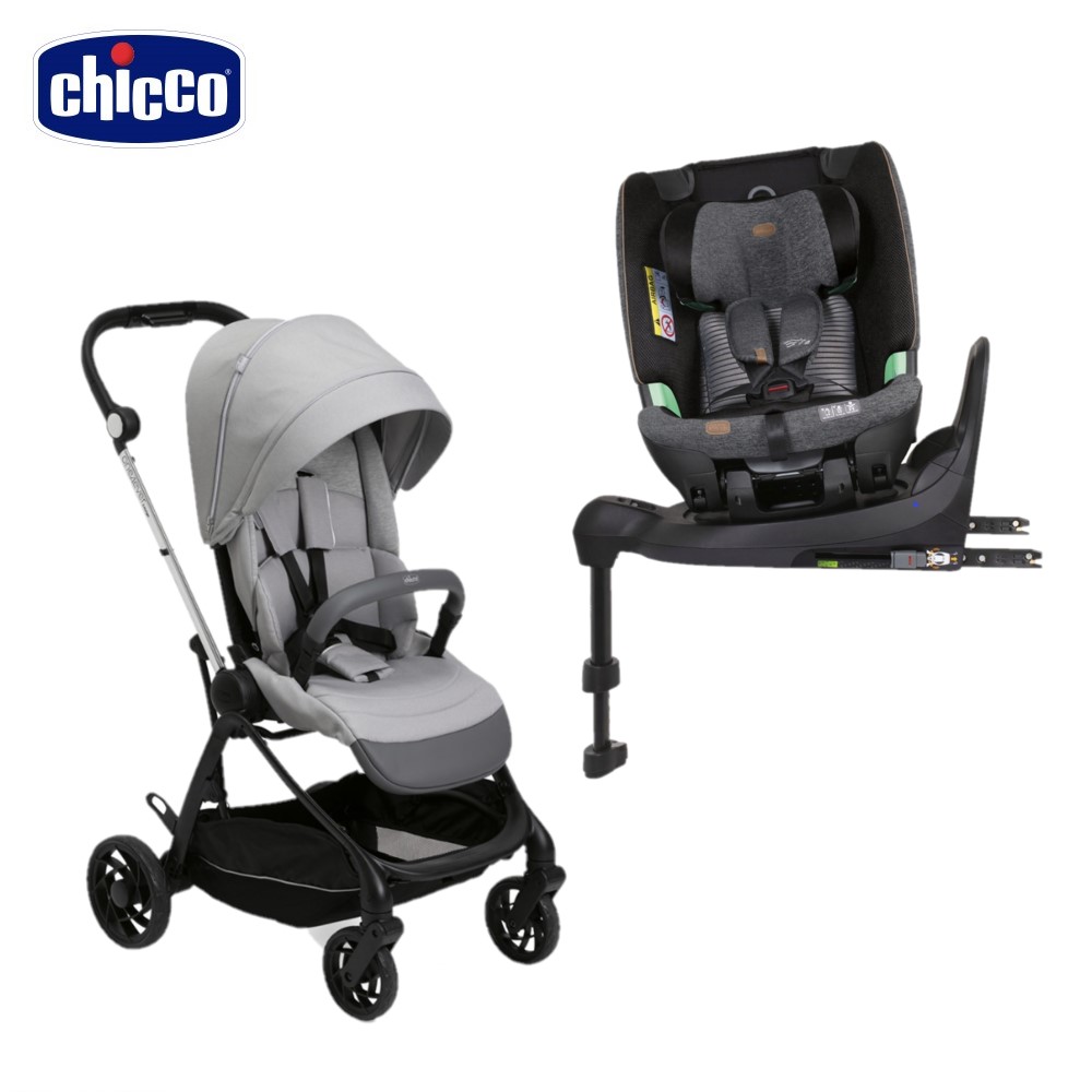 chicco One4Ever Lounge 全能秒收雙向輕量手推車+Bi-Seat全能i-size安全汽座Air版