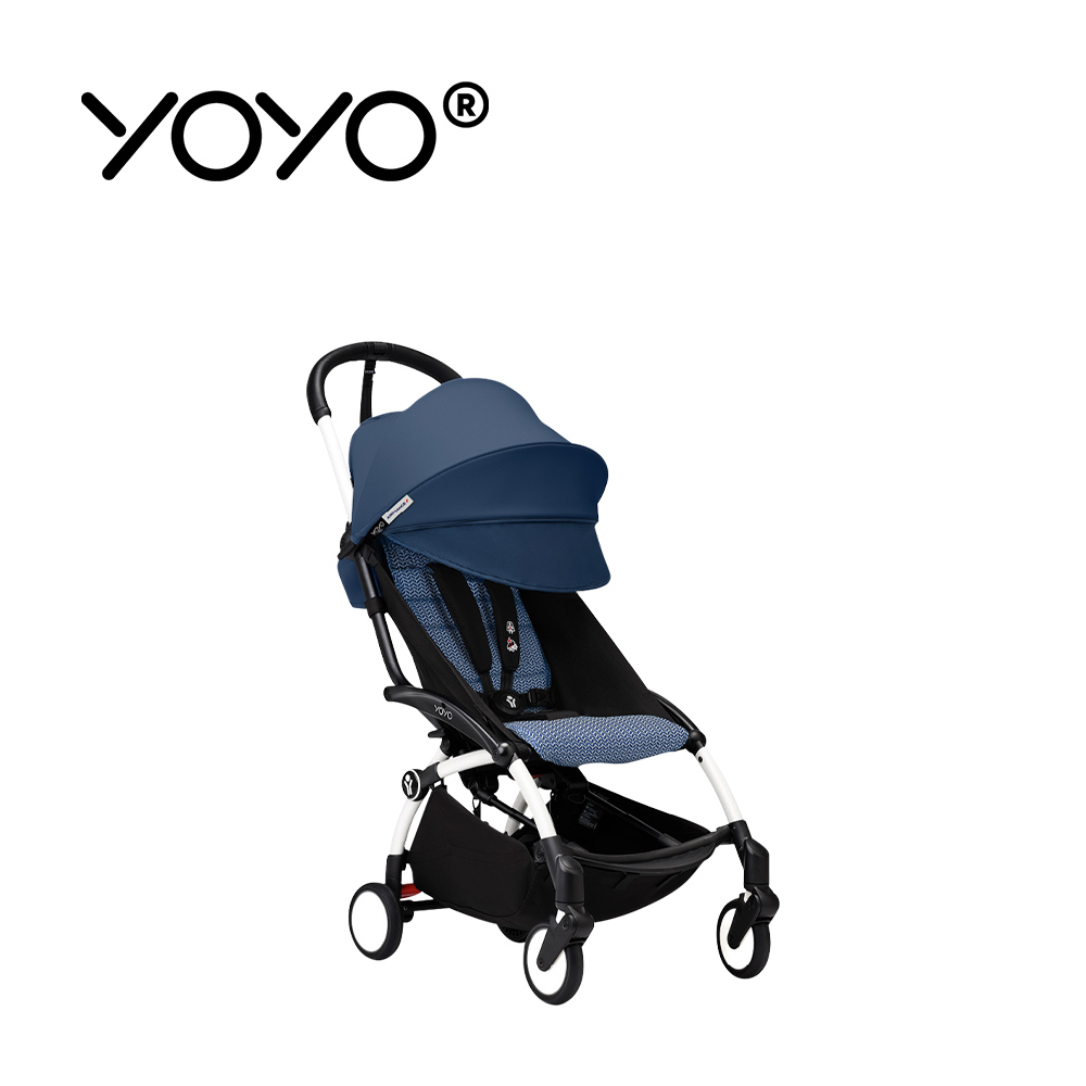 Stokke YOYO³ 6+推車組合(含車架) - 法航藍色車架款
