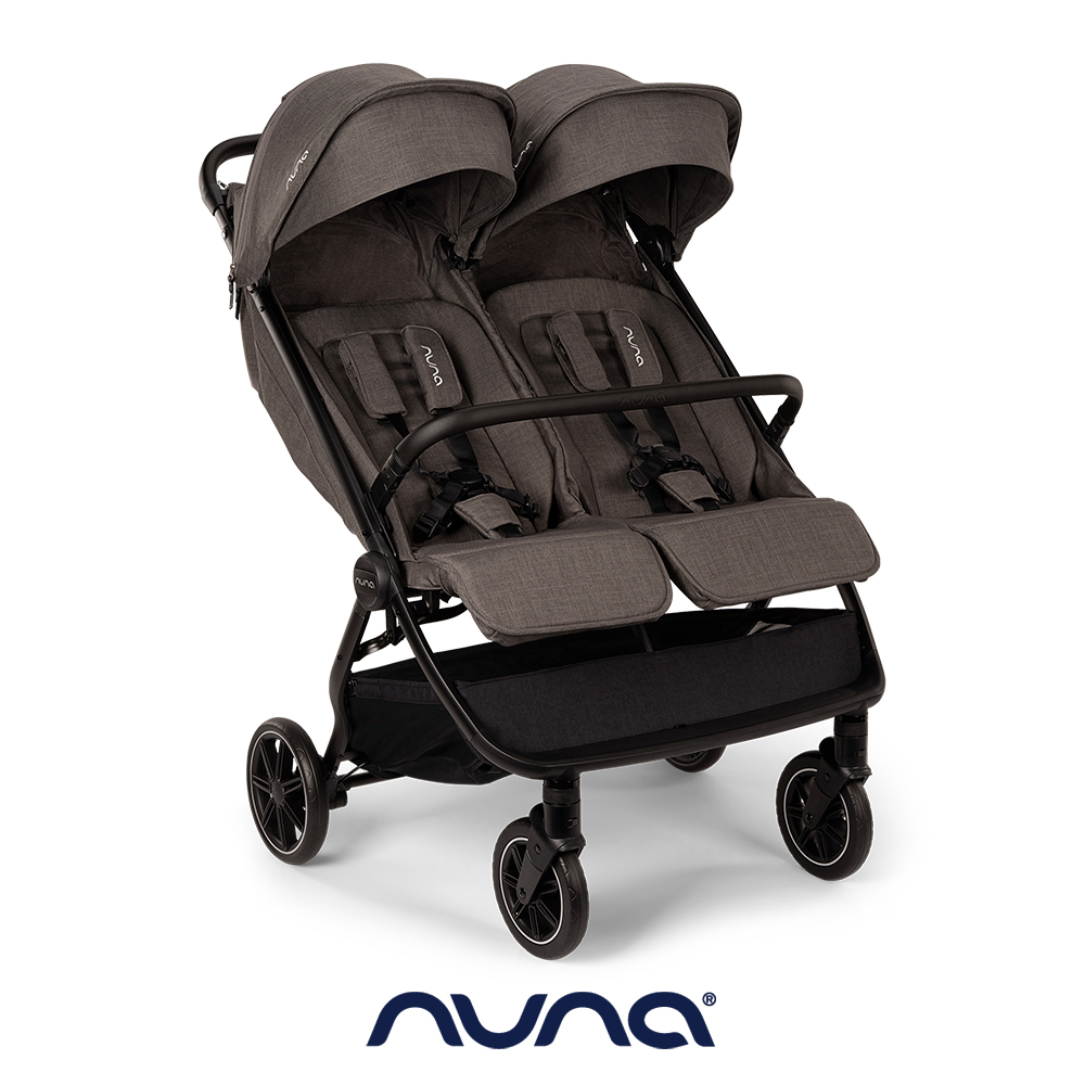 NUNA 荷蘭-TRVL dubl雙座型秒收時尚輕摺車-雷鳴灰
