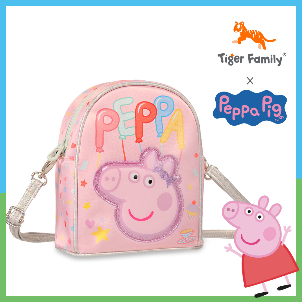 Tiger Family 時尚兩用斜背包-佩佩豬 粉紅豬小妹聯名款