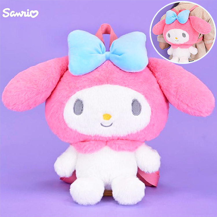 Sanrio 三麗鷗 三麗鷗美樂蒂兒童後背包包雙肩背包絨毛娃娃玩偶背包 894154(生日禮物 聖誕節)【小品館】（其他規格）