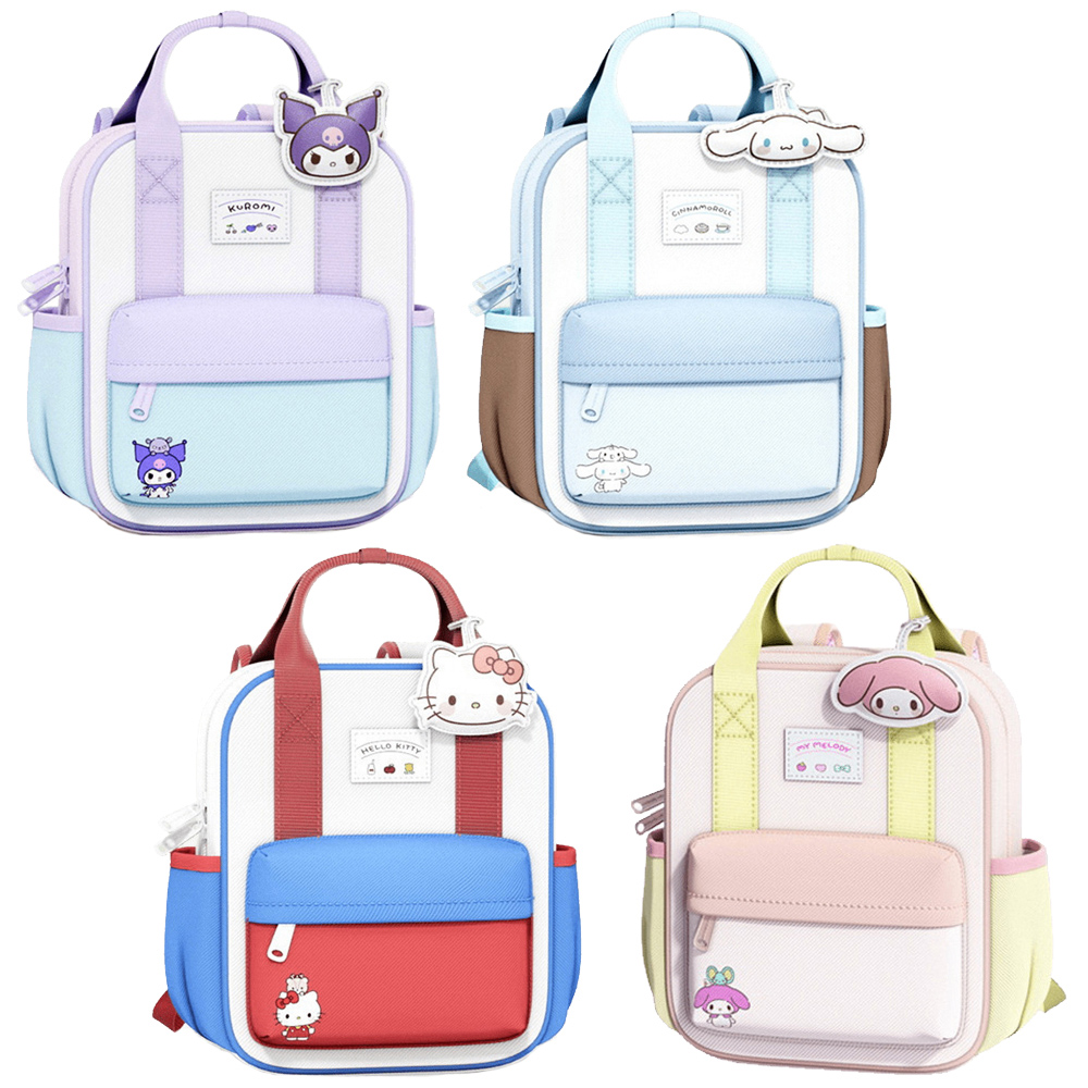 Sanrio 三麗鷗 三麗鷗明星 酷洛米/美樂蒂/大耳狗/KITTY 粉嫩搭色幼兒園/幼稚園背包 後背包(A4不可放)（其他規格）