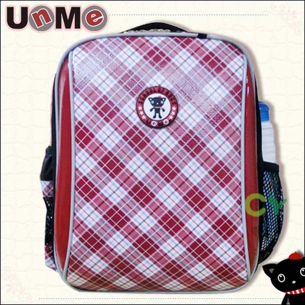 UnMe 蘇格系單層後背書包/紅格附小公仔