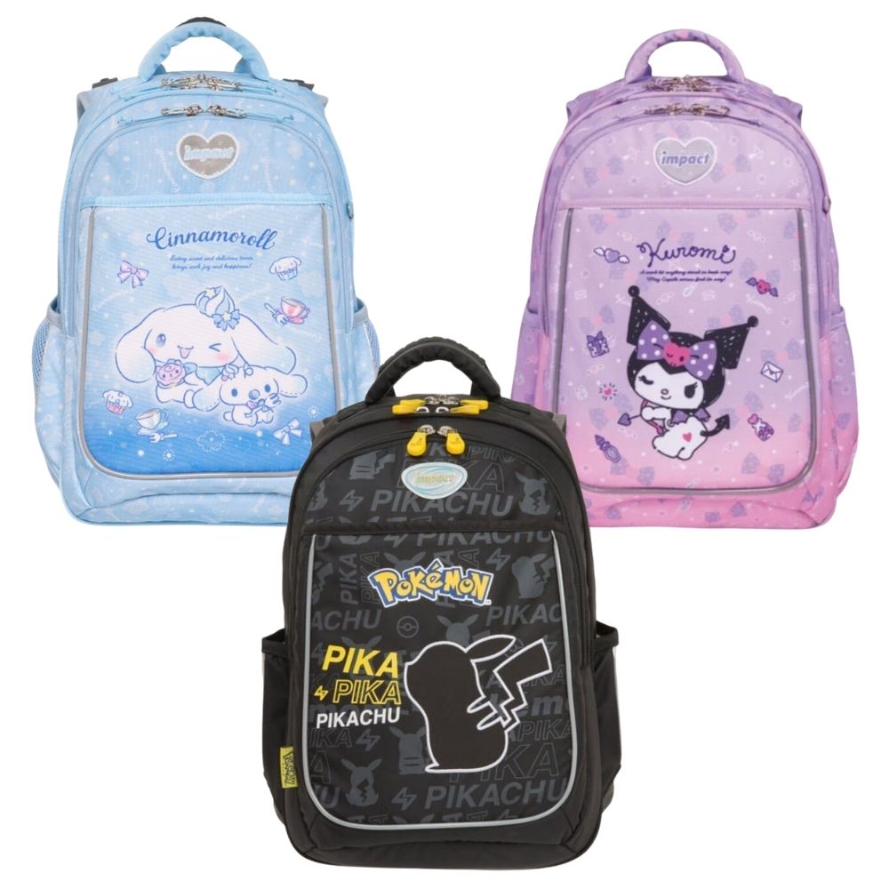 IMPACT 怡寶 寶可夢 皮卡丘 Pokémon 三麗鷗 大耳狗 酷洛米 成長型 護脊書包