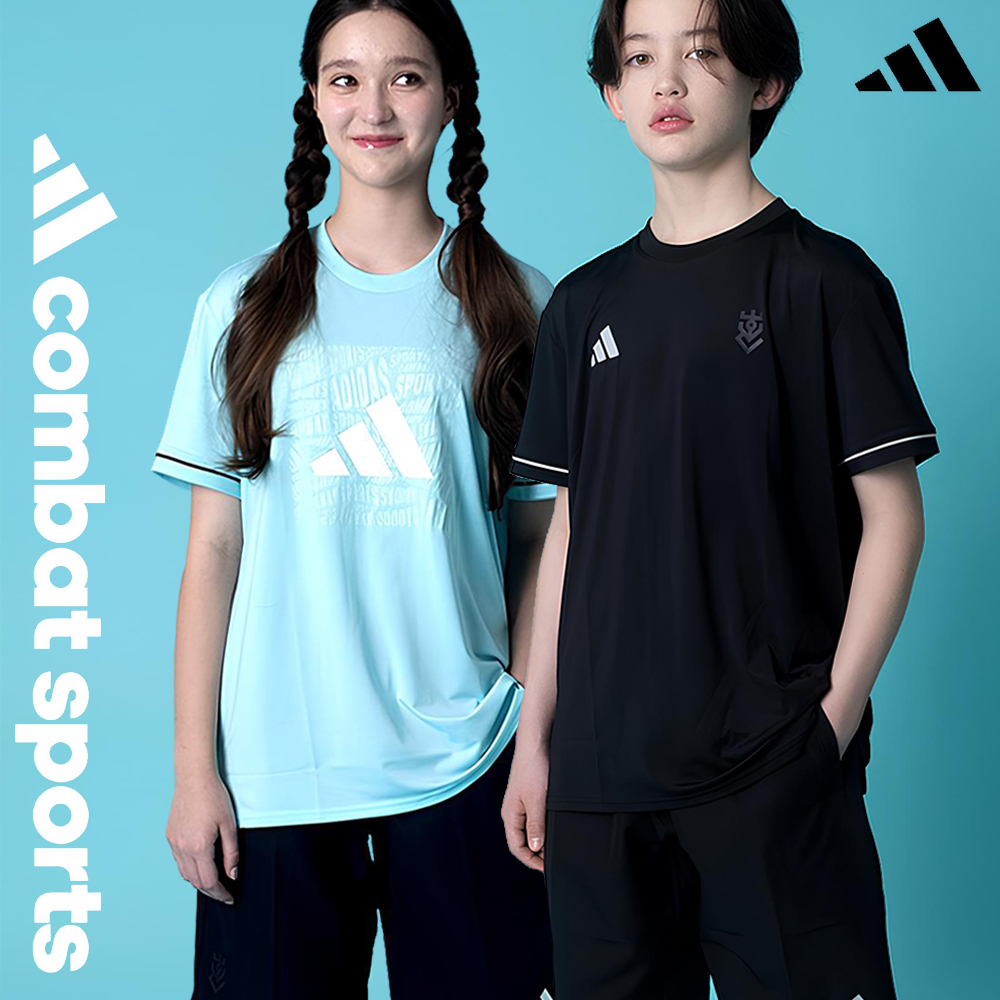 adidas 愛迪達 兒童套裝-吸濕排汗短袖+透氣五分褲