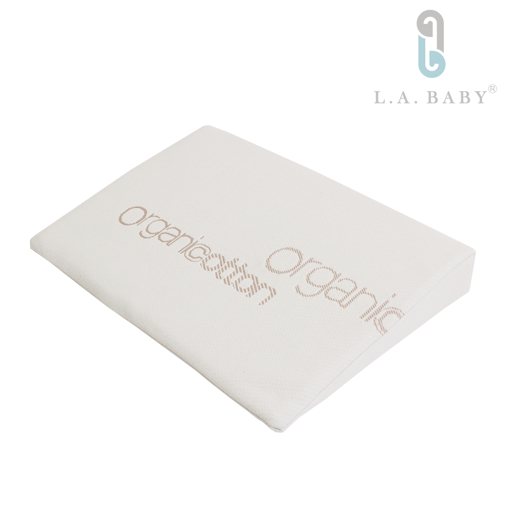 L.A. Baby 嬰兒防吐奶斜坡枕 有機棉枕套 / 透氣防水